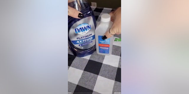 Kristen Donathan shared her hack for making dish soap last "most of the year" in a viral TikTok video. (Courtesy of Kristen Donathan)