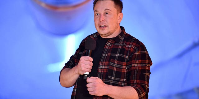 Elon Musk speaks in Hawthorne, California, Dec. 18, 2018.