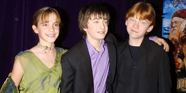 (L-R) Emma Watson, Daniel Radcliffe, Rupert Grint from "Harry Potter and the Sorcerer's Stone."