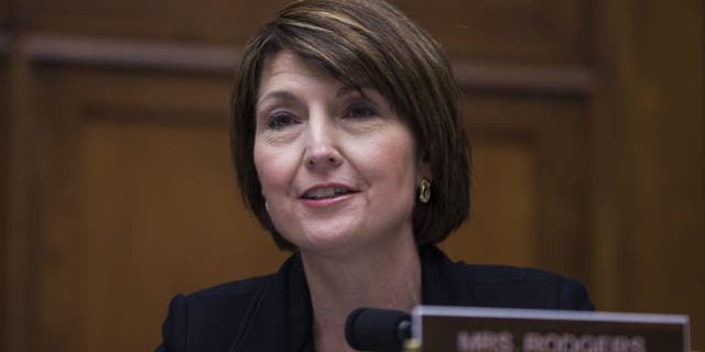 Rep. Cathy McMorris Rodgers speaks during a House Energy and Commerce hearing in 2019.