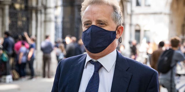 Christopher Steele, a former British spy who wrote a 2016 dossier about alleged links between Donald Trump and Vladimir Putin, leaves the High Court in London following a hearing in the libel case brought against him by Russian businessman Aleksej Gubarev. 