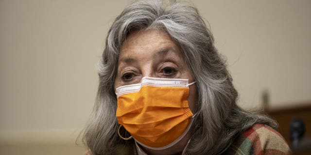 Rep. Dina Titus, D-Nev., wears a protective mask while speaking during a hearing in Washington, March 10, 2021. Titus said she was "f-----" by the Nevada legislature, which made her Las Vegas-based district significantly more competitive. Photographer: Ting Shen/Bloomberg via Getty Images