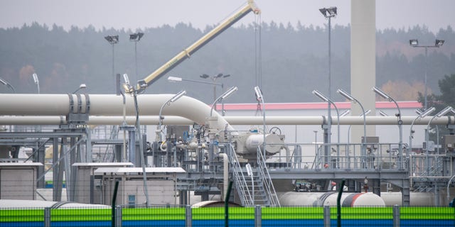 16 November 2021, Mecklenburg-Western Pomerania, Lubmin: View of pipe systems and shut-off devices at the gas receiving station of the Nord Stream 2 Baltic Sea pipeline. (Photo by Stefan Sauer/picture alliance via Getty Images)