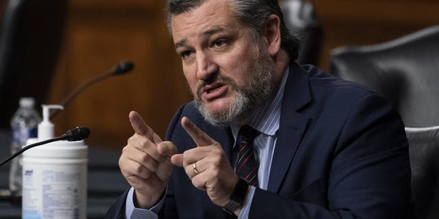 Sen. Ted Cruz speaks during a Senate Foreign Relations Committee hearing at the Capitol on Dec. 7, 2021, to examine U.S.-Russia policy.