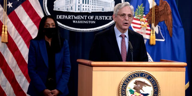 Attorney General Merrick B. Garland and Associate Attorney General Vanita Gupta announce on Dec. 6, 2021, that the Justice department is suing Texas over their recent redistricting.