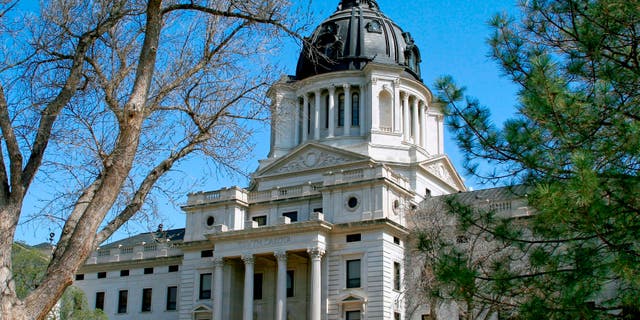 The State Capitol building in downtown Pierre in central South Dakota