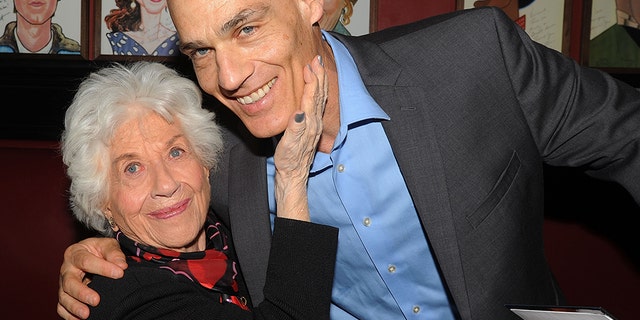 Actress Charlotte Rae and her son Larry Strauss promoting her book "The Facts of My Life" at Sardi's on Nov. 3, 2015, a New York City.