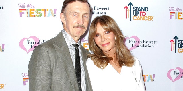 Dr. Brad Allen and his wife Jaclyn Smith attend the Farrah Fawcett Foundation's Tex-Mex Fiesta on Sept. 6, 2019, in Beverly Hills, California.