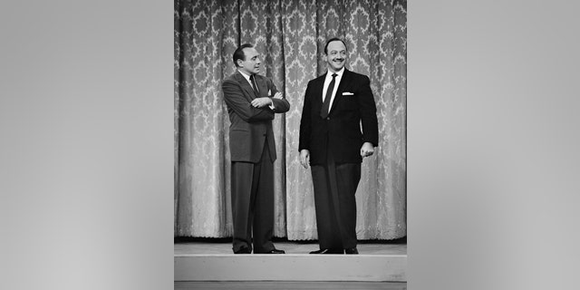 Jack Benny and Mel Blanc on ‘The Jack Benny Show,’ circa 1955.