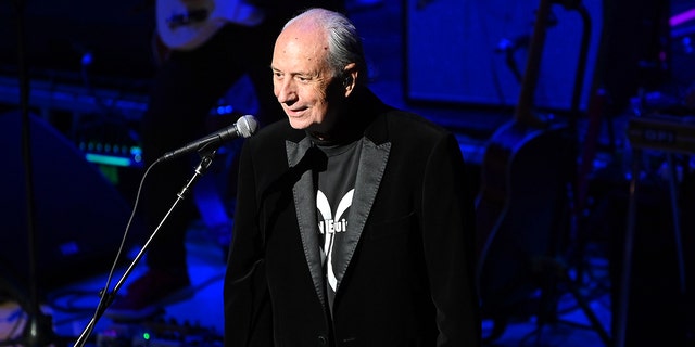 Singer Michael Nesmith of The Monkees performs onstage during The Monkees Farewell tour at Atlanta Symphony Hall on October 08, 2021 in Atlanta, Georgia.