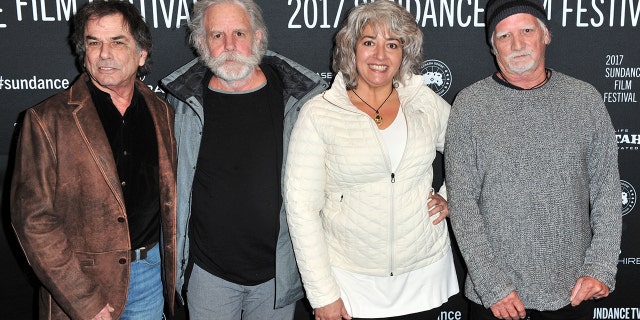 (L-R) Mickey Hart, Bob Weir, Trixie Garcia and Bill Kreutzmann.