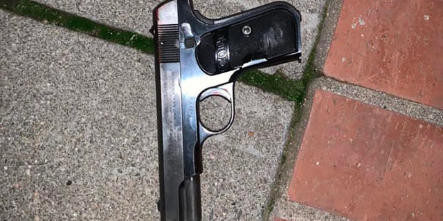 Stockton police said they recovered a gun at the scene.