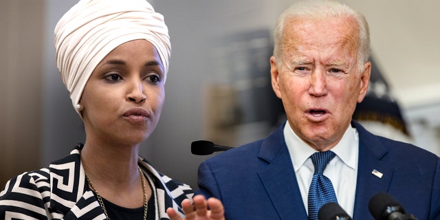 Rep. Ilhan Omar (D-MN), President Joe Biden