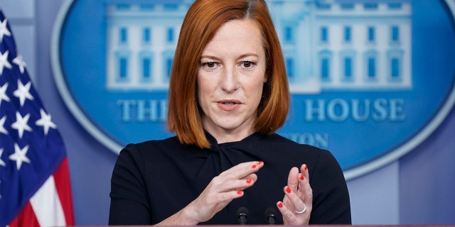 White House press secretary Jen Psaki speaks during a press briefing at the White House Wednesday, Dec. 22, 2021, in Washington.