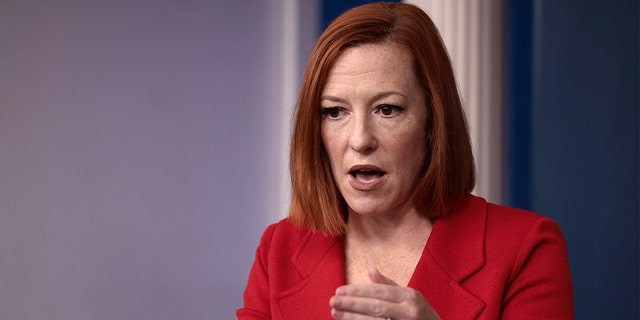 White House press secretary Jen Psaki speaks during a daily news briefing at the White House on Dec. 2, 2021, in Washington.