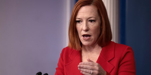 White House press secretary Jen Psaki speaks during a daily news briefing at the James S. Brady Press Briefing Room of the White House on Dec. 2, 2021 in Washington, D.C. 