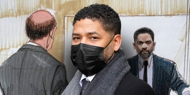 Actor Jussie Smollett departs the Leighton Criminal Courthouse after day six of his trial in Chicago. 