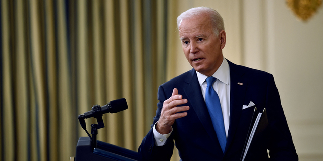 Joe Biden delivers remarks about COVID at the White House. 