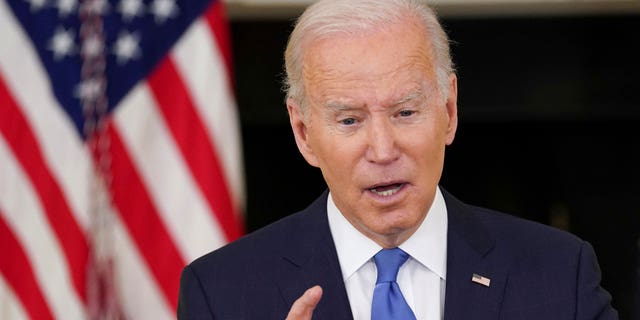 U.S. President Joe Biden speaks about the country's fight against COVID-19 at the White House on Dec. 21, 2021.
