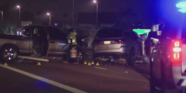 A man who chased and rear-ended his girlfriend multiple times on a highway in Arizona is dead after his truck turned the wrong way and collided with an oncoming SUV, the Arizona Department of Public Safety said.