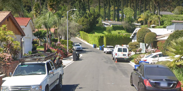 The incident happened on this street in Studio City, according to KABC.