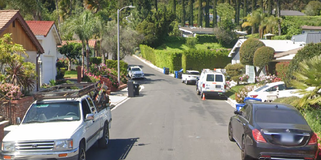 The incident happened on this street in Studio City, according to KABC.