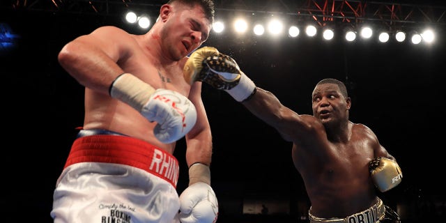 Luis Ortiz of Cuba in action against David Allen during a Heavyweight contest at Manchester Arena on Dec. 10, 2016, in Manchester, England.