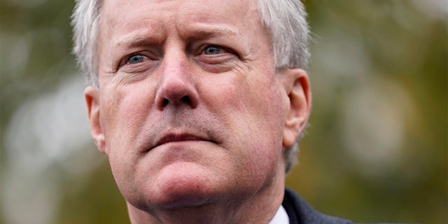White House Chief of Staff Mark Meadows speaks to reporters outside the White House on October 26, 2020 in Washington. 