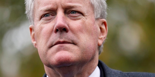 White House chief of staff Mark Meadows speaks with reporters outside the White House, Oct. 26, 2020, in Washington, D.C. (AP Photo/Patrick Semansky, File)