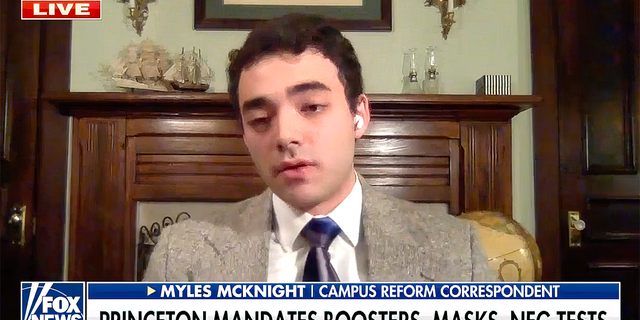 Princeton University student Myles McKnight spoke to "Fox & Friends First" on Wednesday, Dec. 28. 2021, about the latest COVID mandates and restrictions his university has put in place.