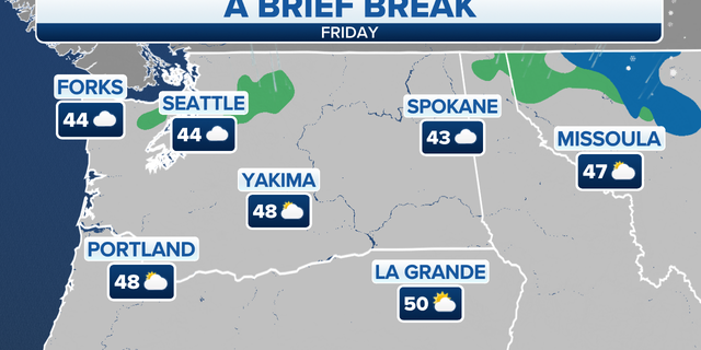 Brief break in active weather for the Northwest
