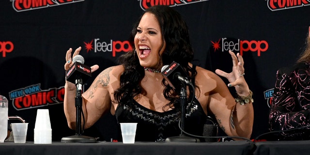 NEW YORK, NEW YORK - OCTOBER 04: Nyla Rose attends the All Elite Wrestling panel during 2019 New York Comic Con at Jacob Javits Center on October 04, 2019 in New York City.