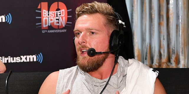 Pat McAfee attends SiriusXM's "Busted Open" celebrating 10th Anniversary In New York City on the eve of WrestleMania 35 on April 6, 2019 in New York City. 