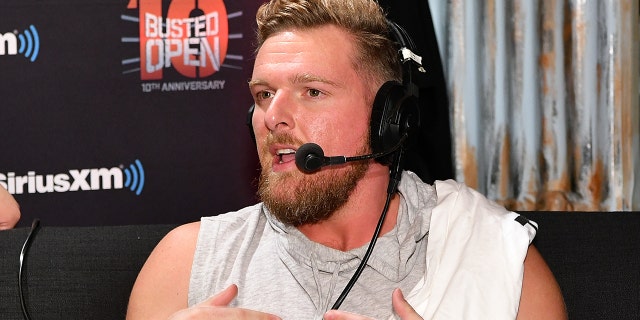 Pat McAfee attends SiriusXM's "Busted Open" celebrating 10th Anniversary In New York City on the eve of WrestleMania 35 on April 6, 2019 in New York City. 