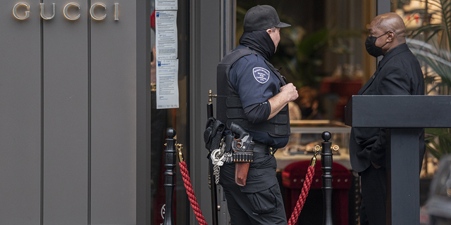 Security guard at Gucci in SF