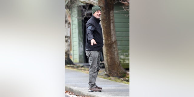 Noth was spotted greeting a nearby neighbor as he walked up to recent allegations of rape and sexual assault.