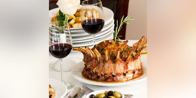 Sal’s Famous Crown Roast of Pork with Stuffing from Patsy’s Italian Family Cookbook (Jeff Gurwin Photography)