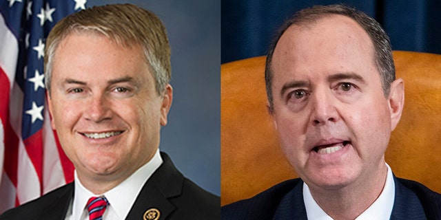 U.S. Reps. James Comer, R-Ky. (left), and Adam Schiff, D-Calif.