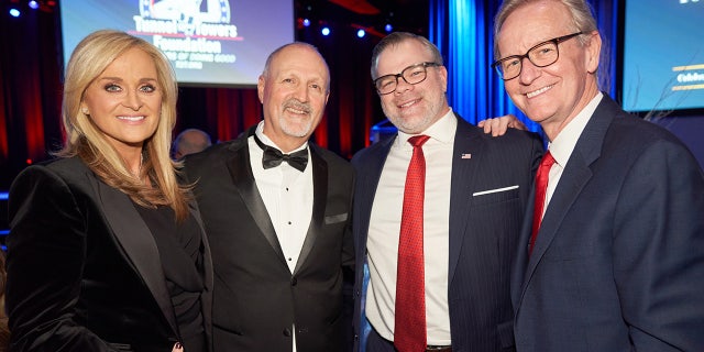 FOX News Media CEO Suzanne Scott, Frank Siller, Fox News Morning Programming VP Gavin Hadden and "Fox & Friends" co-host Steve Doocy.
