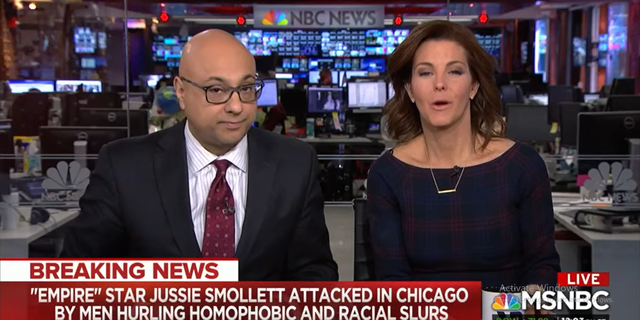 Ali Velshi and Stephanie Ruhle discuss Jussie Smollet's claims that he was attacked by White Trump supporters (Screenshot/MSNBC)
