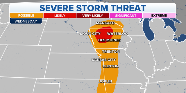 Risk of strong-to-severe storms