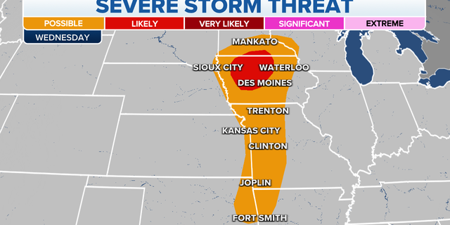 Risk of strong-to-severe storms