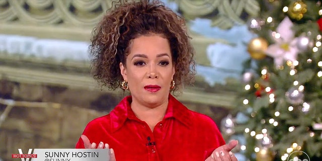 Sunny Hostin on the set of ABC's "The View." (Screenshot/ABC)