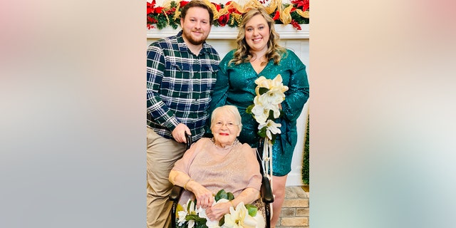 Juanita Courtney, lovingly known as Nanny, was there to witness the nuptials of Ashley and Josh Stewart which took place at The Pointe at Lifespring in Knoxville, Tennessee, on Dec. 24. A bouquet was made to replicate the flowers Courtney carried when she was married in the 1940s.