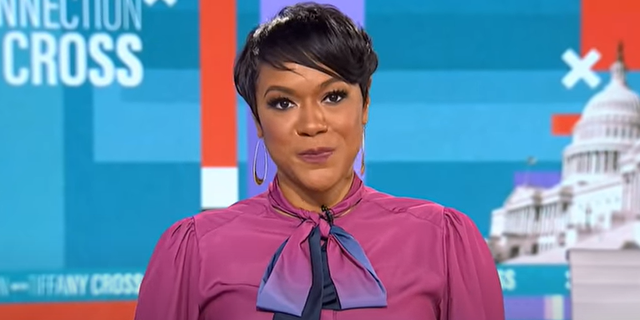 MSNBC host Tiffany Cross spoke to Errin Haines who claimed that "White men" are the biggest "threat" to American women's liberty.