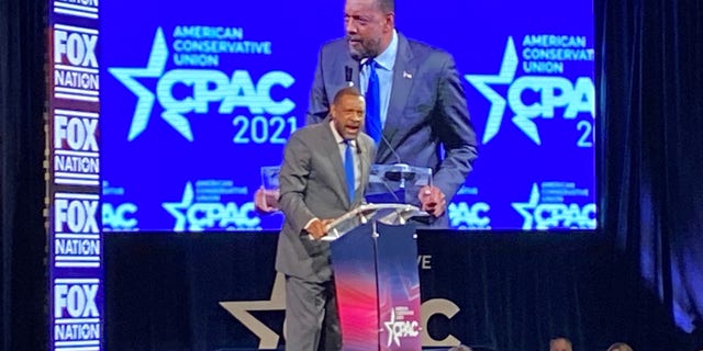 Former Georgia state lawmaker Vernon Jones, who's primary challenging GOP Gov. Brian Kemp in 2022, speaks at CPAC Dallas on July 11, 2021, in Dallas, Texas.