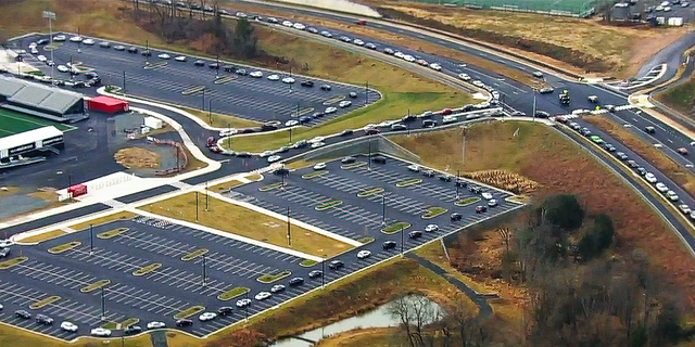 A Virginia COVID testing site in December sees long lines (FOX 5)
