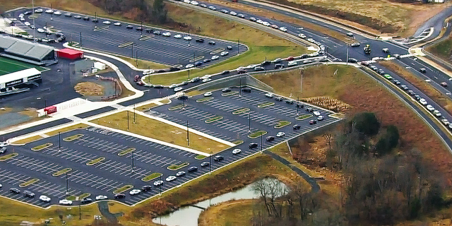 A Virginia COVID testing site in December sees long lines (FOX 5)