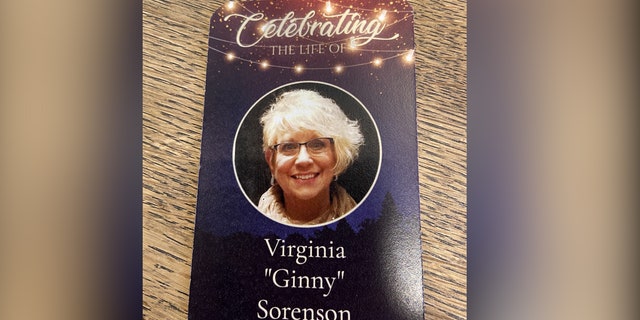 A Mass card distributed at Saturday's memorial service for Virginia "Ginny" Sorenson