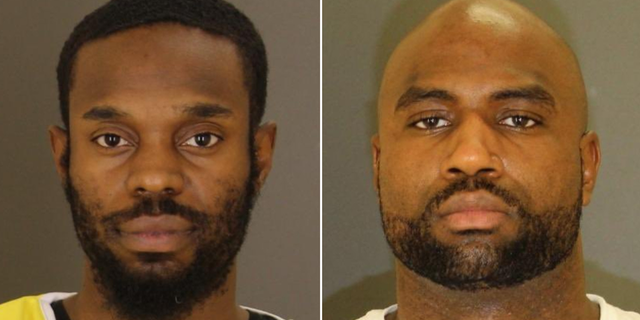 Travon Shaw, 32, (left) and Elliot Knox, 31, (right) are both charged for the attempted murder of Officer Holley, as well as the murder of Justin Johnson. 